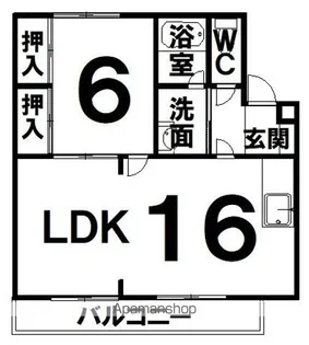 キャスタールーム【3階】の間取り